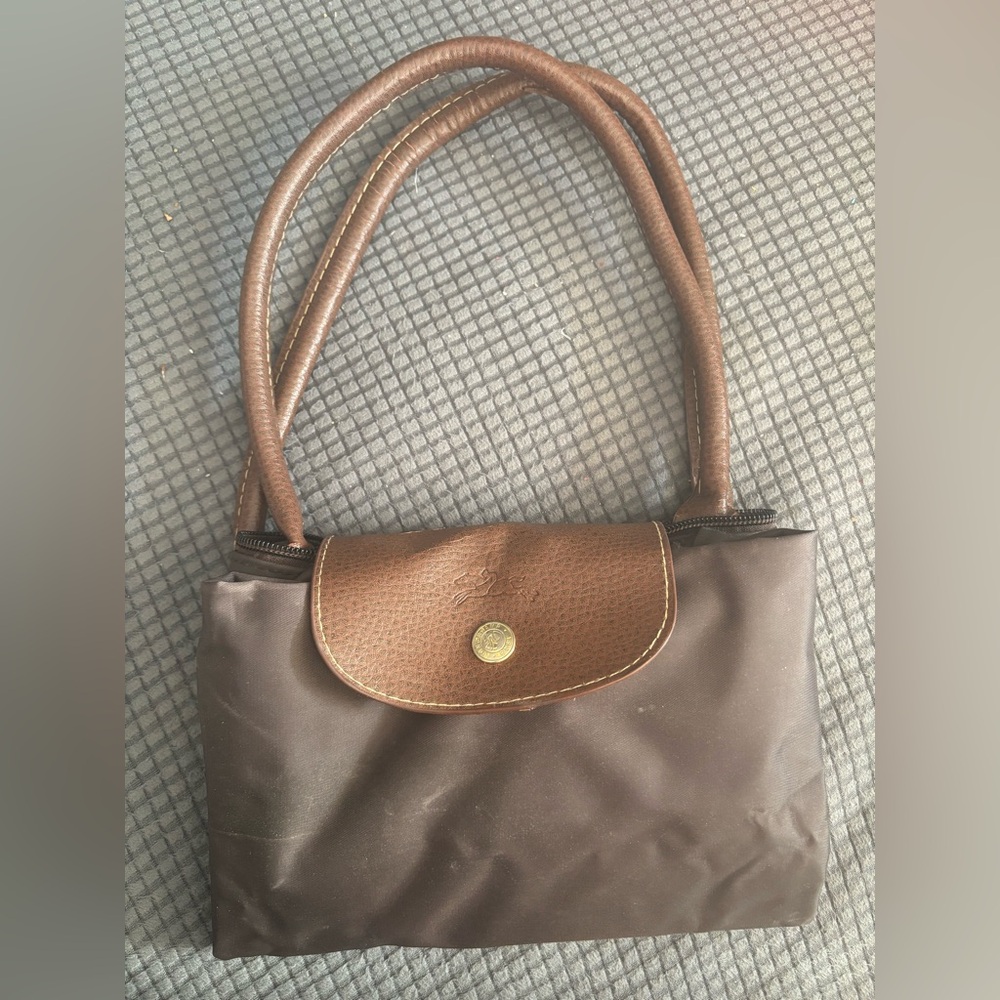 Medium Longchamp Shoulder Bag Brown